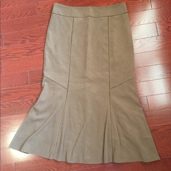 BHS Faux Suede Midi Skirt - Picture 2 of 8